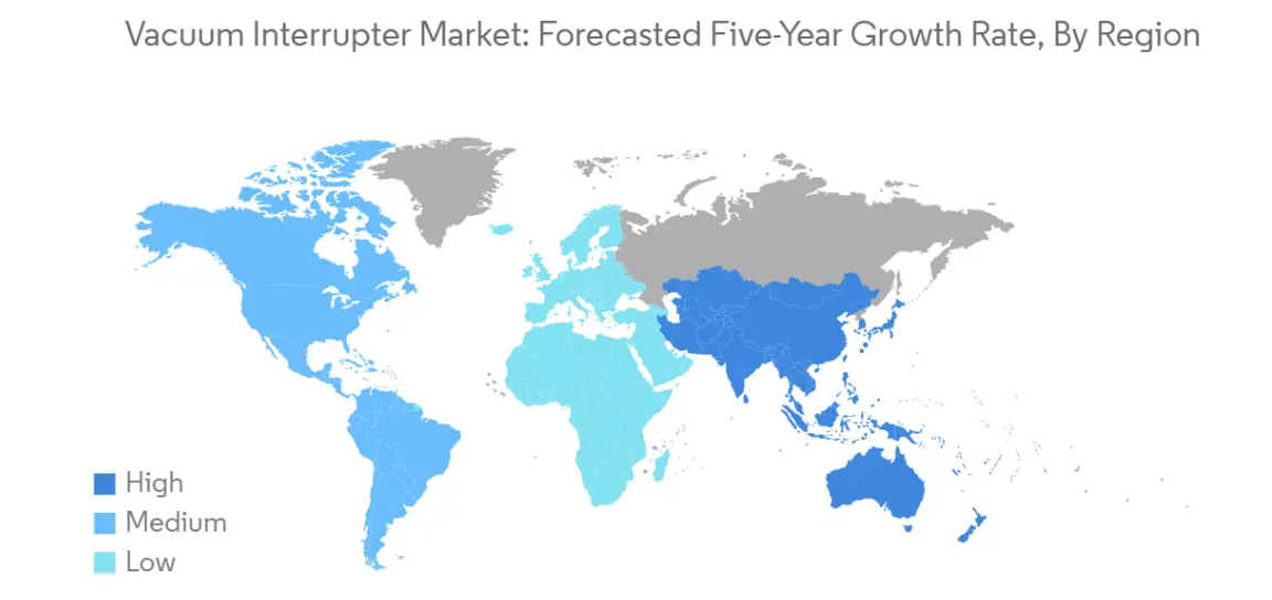 Market Analysis of Vacuum Interrupter Market: Forecasted Growth Rate by Region